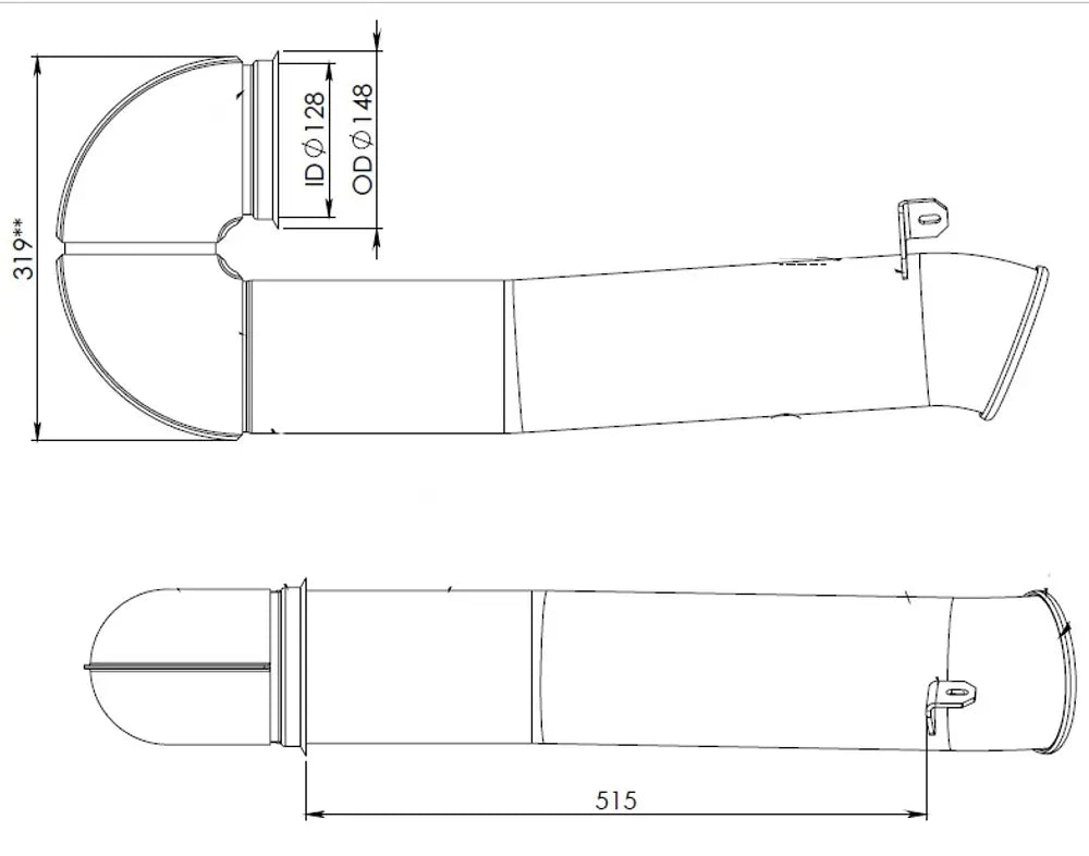 Tubo di scarico per DAF - 21632