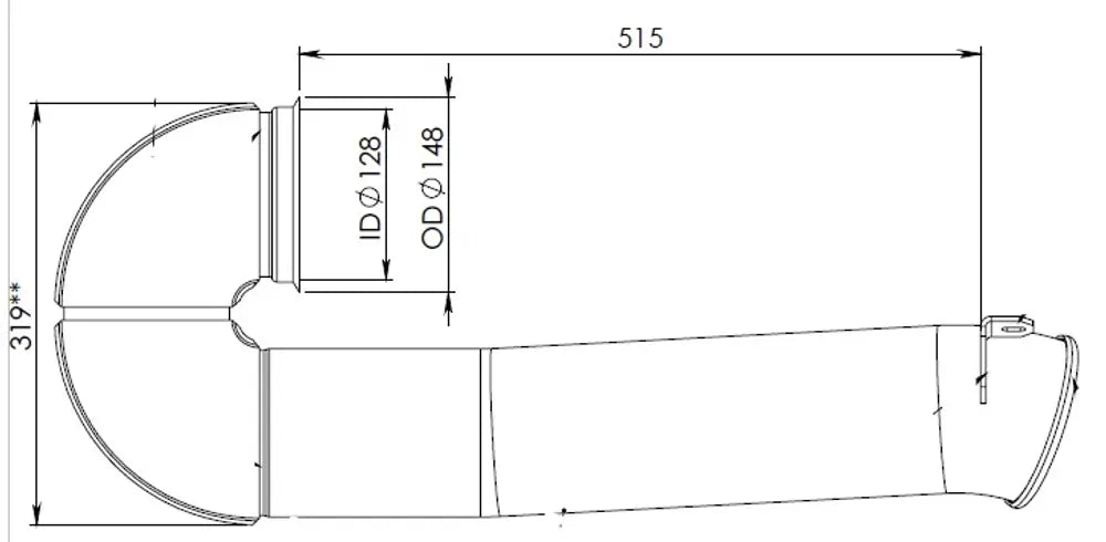 Tubo di scarico per DAF - 21633