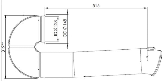 Tubo di scarico per DAF - 21633
