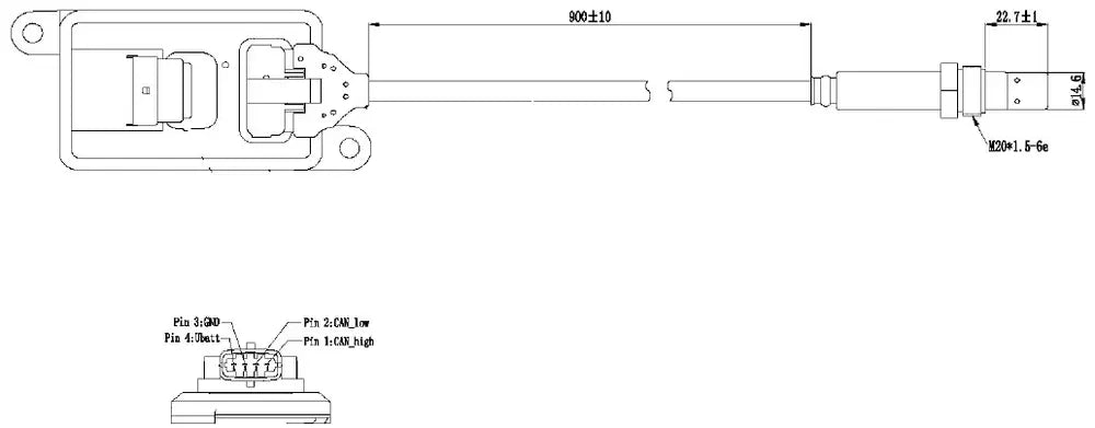 Sensore NOx per DAF (pre cat) - 22032