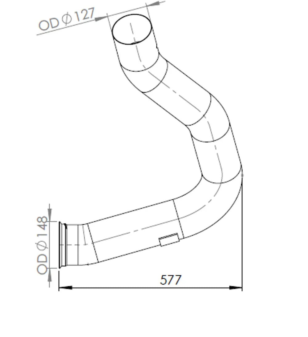 Tubo di scarico per DAF, E-line - 22227
