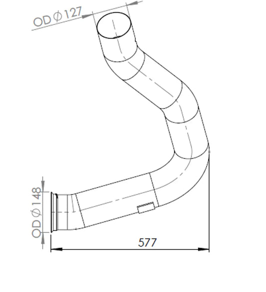 Tubo di scarico per DAF, E-line - 22227