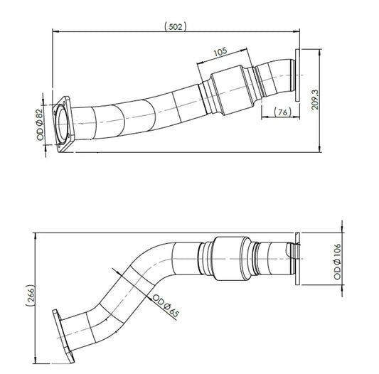 Tubo di scarico per Iveco, E-line - 29140