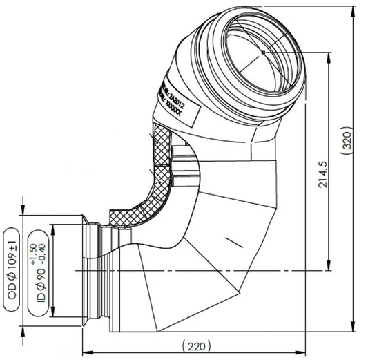 Tubo di scarico coibentato per DAF - 2AE012