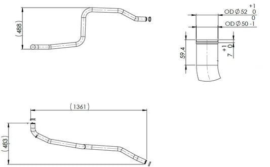 Tubo liquido di raffreddamento per DAF - 2AN002