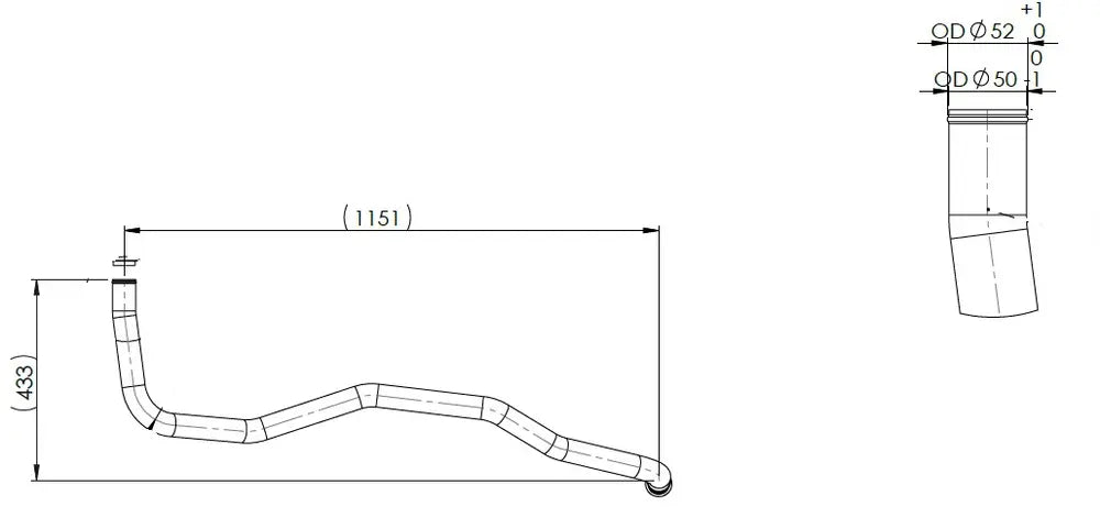 Tubo liquido di raffreddamento per DAF - 2AN004