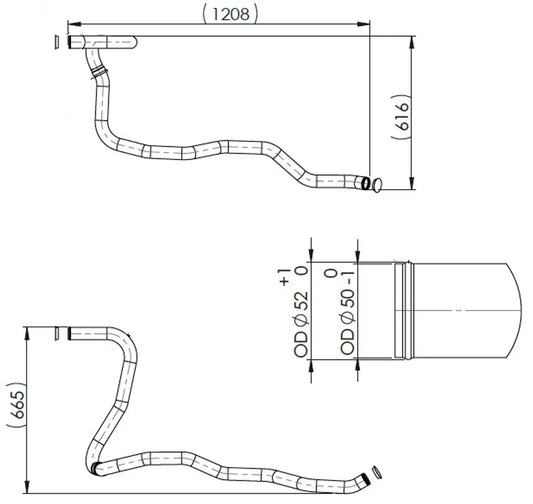 Tubo liquido di raffreddamento per DAF - 2AN006