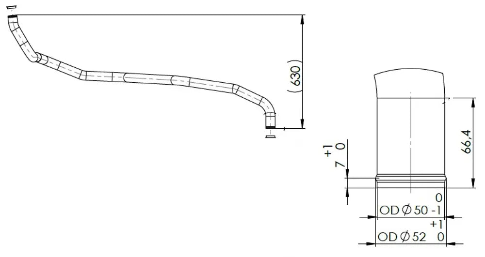 Tubo liquido di raffreddamento per DAF - 2AN011