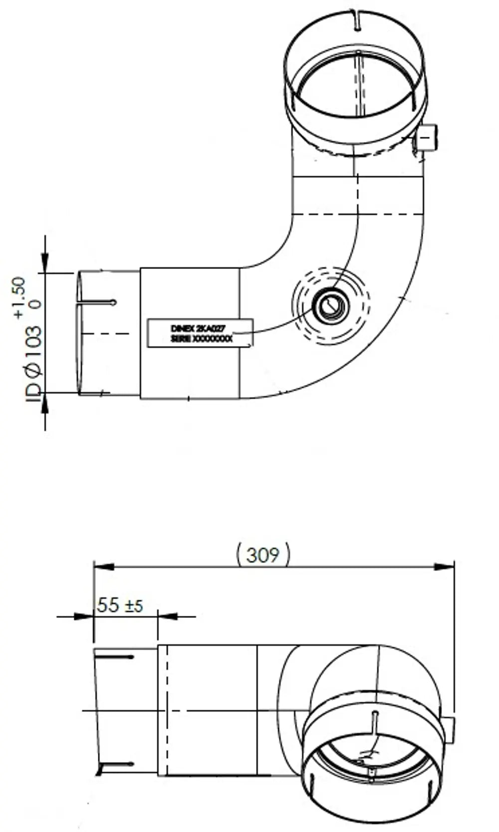 Tubo di scarico coibentato per Iveco - 2KA027