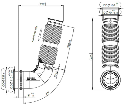 Tubo con flessibile per Iveco - 2KA061