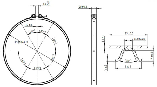 Fascetta a V per Ford - 2ML004