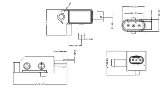 Sensore di pressione per Ford - 2ML016