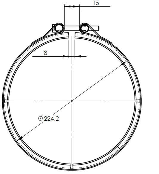 Fascetta a V, INOX - 2AL019