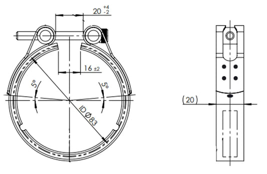 Fascetta di scarico per DAF - 2AL064