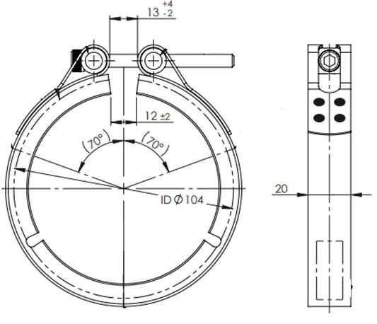 Fascetta di scarico per DAF - 2AL067