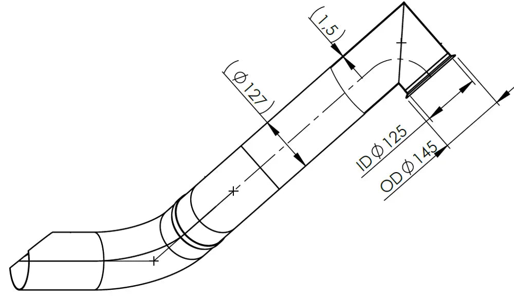 Tubo di scarico per Iveco - 2KG002