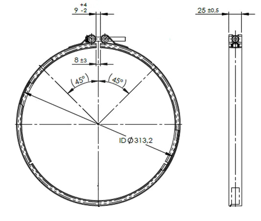 Fascetta a V per Iveco - 2KL057