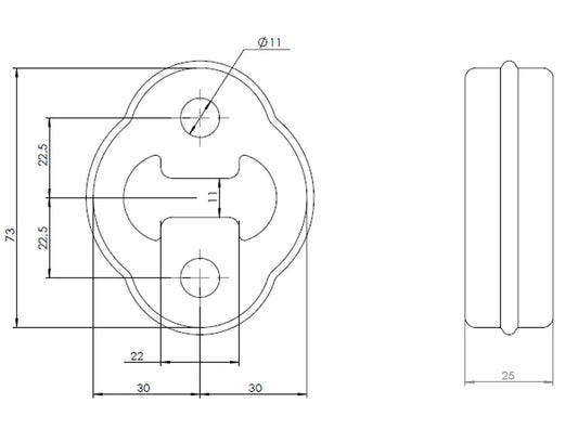 Supporto in gomma per Nissan - 32801