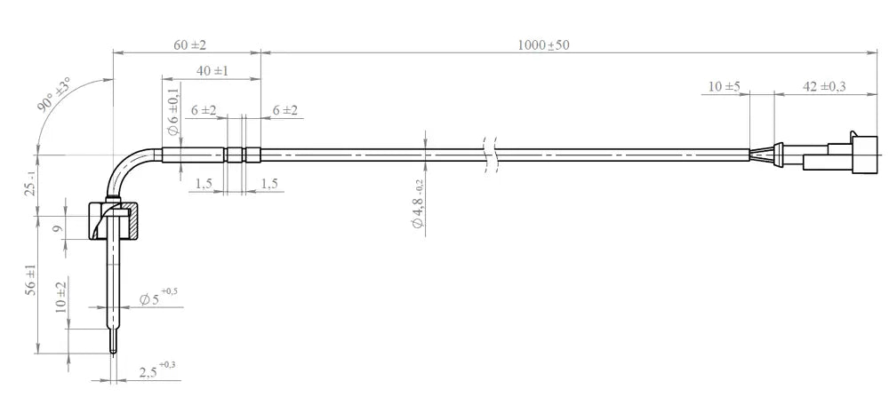 Sensore di temperatura con AMP Connector - 42827