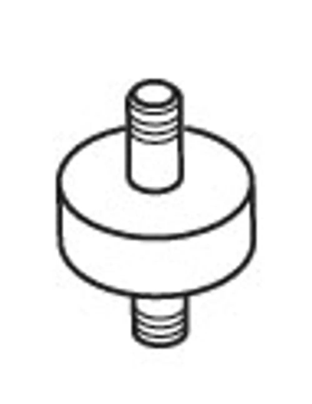 Supporto in gomma, M10 X 45mm OD X 25mm Bobbin - 42854