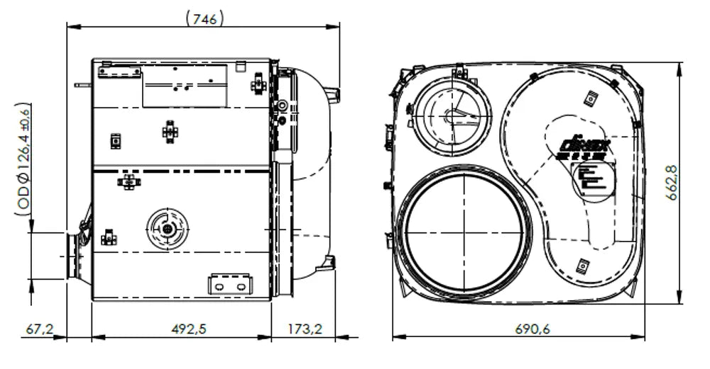 Corpo silenziatore per MAN (senza DPF) (TGX/TGS) - 4IC025