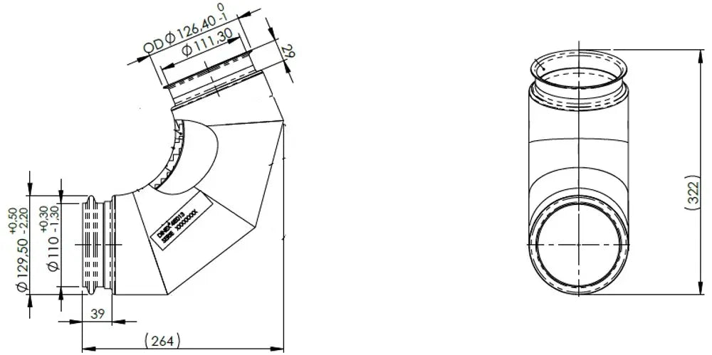 Tubo di scarico coibentato per MAN - 4IE013