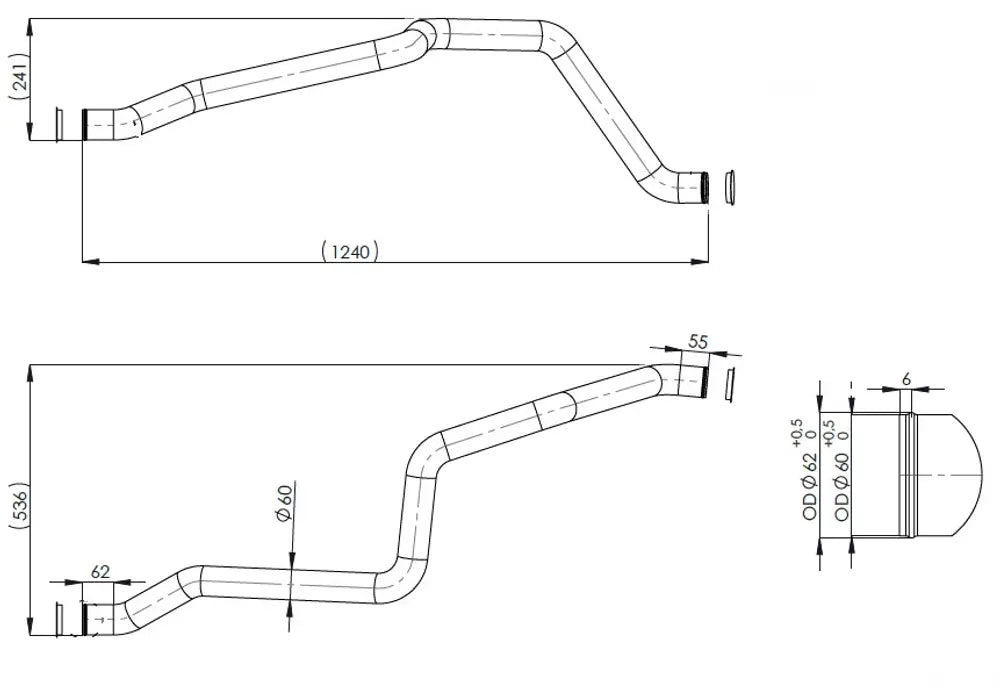 Tubo liquido di raffreddamento per MAN - 4IN003