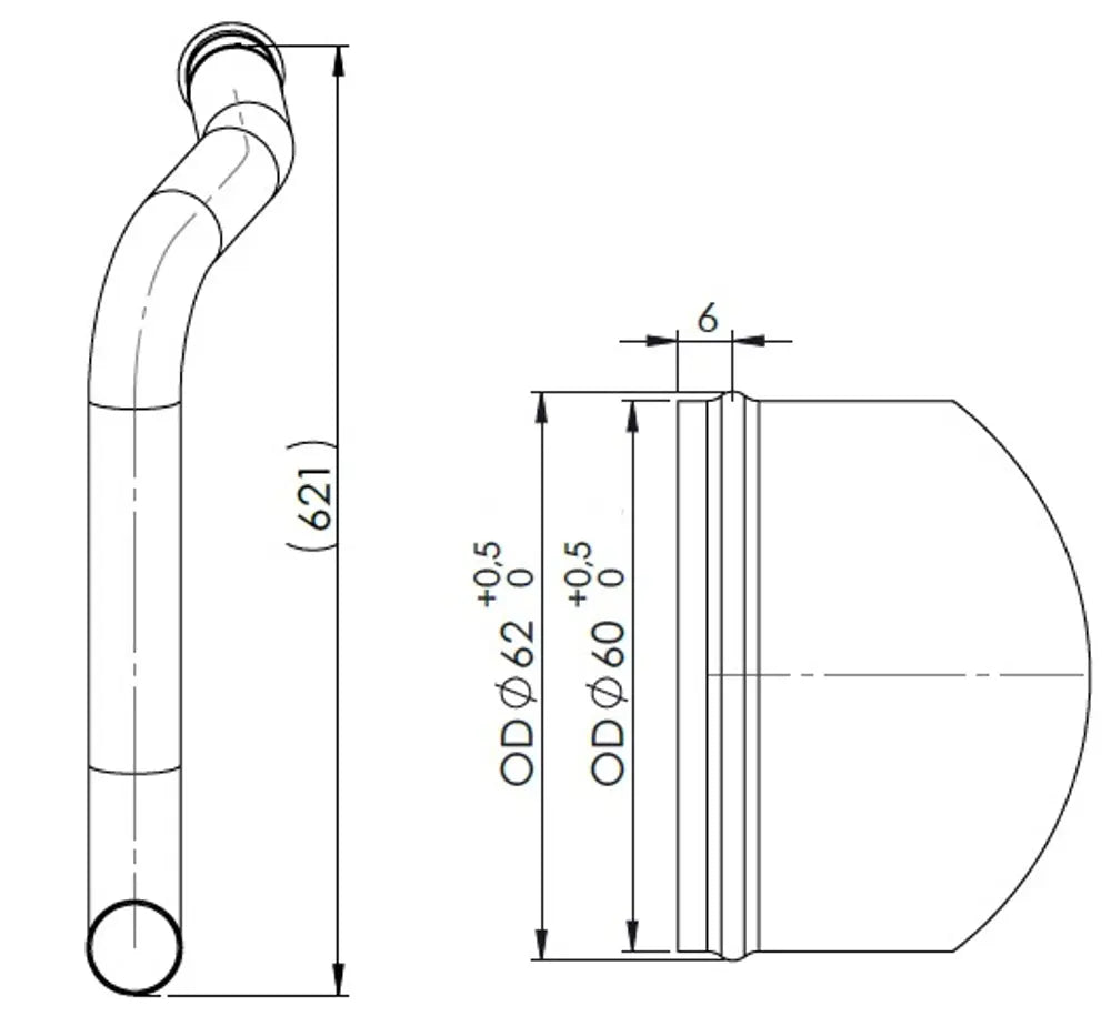 Tubo liquido di raffreddamento per MAN - 4IN004