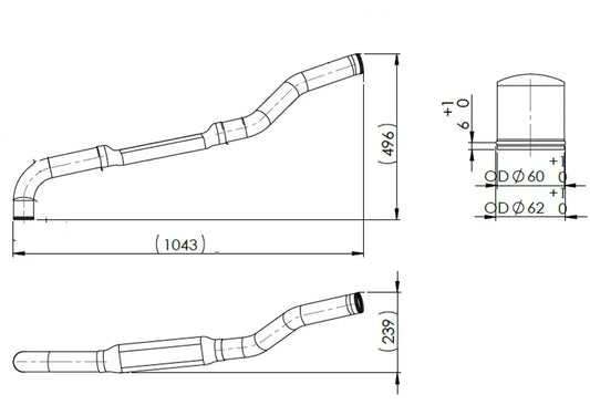 Tubo liquido di raffreddamento per MAN - 4IN011