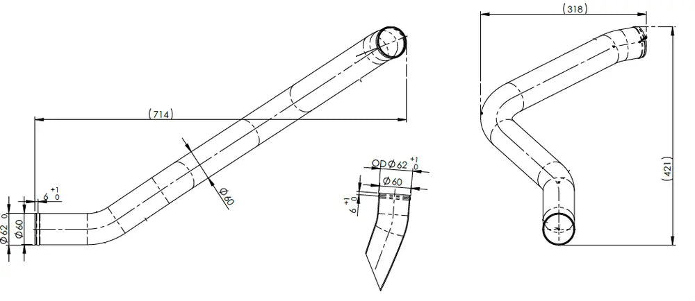 Tubo liquido di raffreddamento per MAN - 4IN017