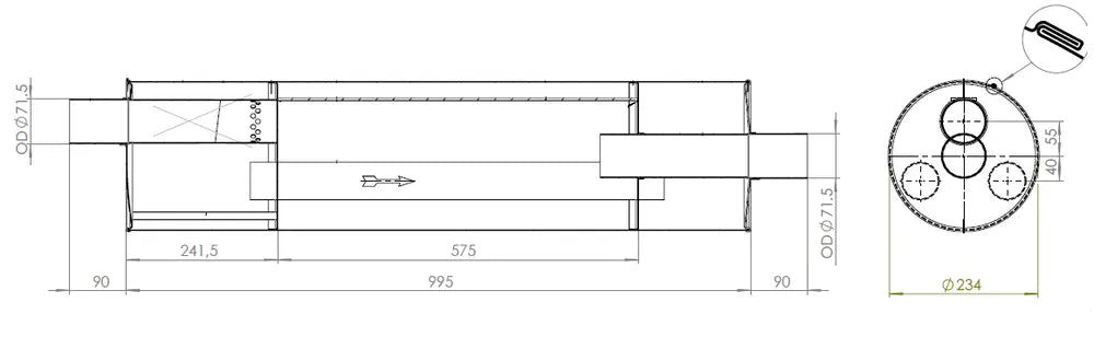 Silenziatore per Mercedes - 50445
