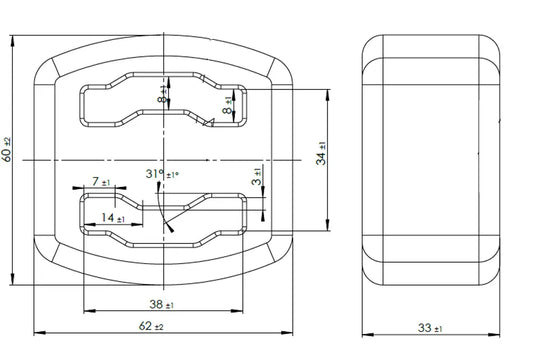 Supporto in gomma per Mercedes - 50908
