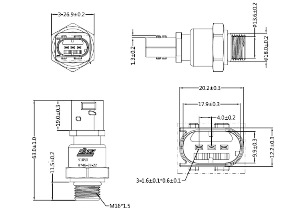 Sensore di pressione per Mercedes - 51050