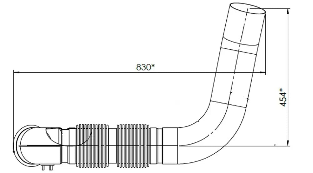 Tubo di scarico con soffietto per Mercedes - 56137