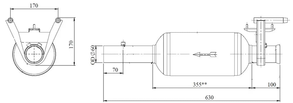 Catalizzatore per Mercedes - 56347