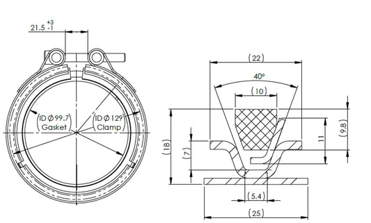 Fascetta a V per Mercedes - 5AL013