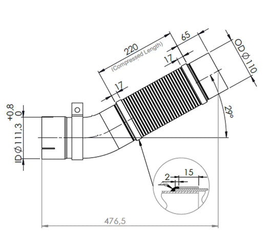 Tubo per Mercedes, E-line - 5AA015