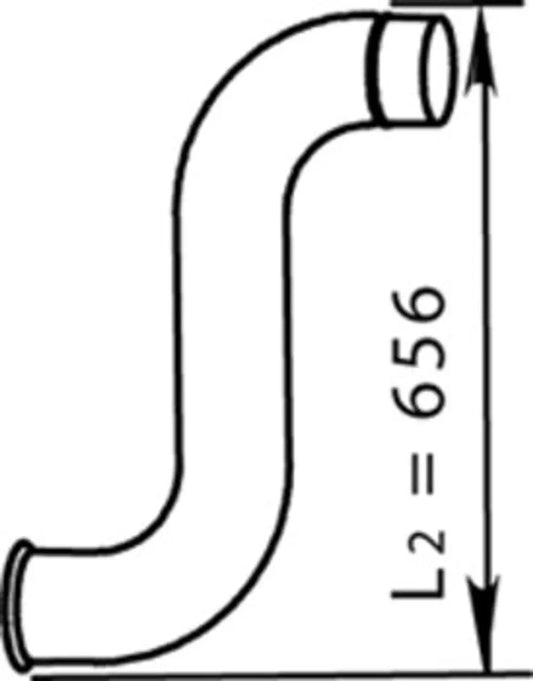 Tubo di scarico per Renault - 66214