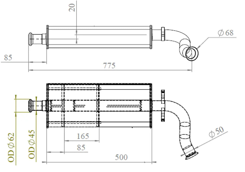 Silenziatore per Renault - 66330
