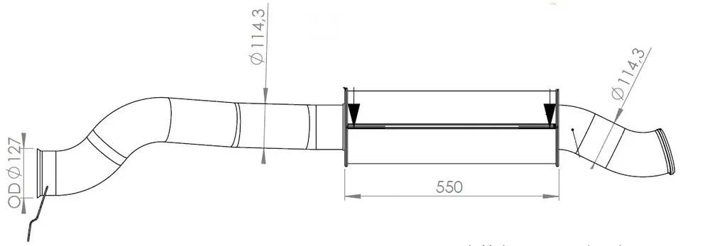 Silenziatore per Scania - 68717