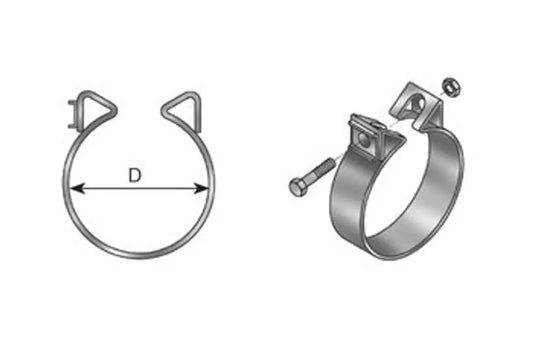 Fascetta per marca camion per Scania, Ø=119-124 mm, ALU - 68819