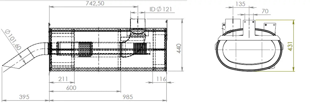 Silenziatore per Mercedes - 69333