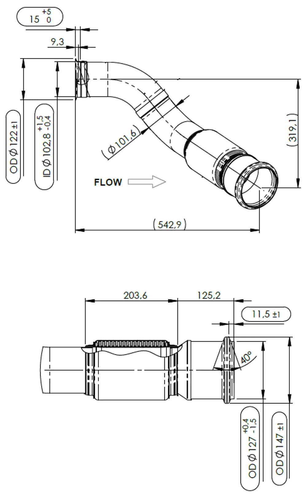 Tubo con soffietto per Renault - 6GA006