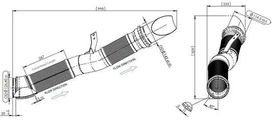Tubo con flessibile per Scania - 6LA046
