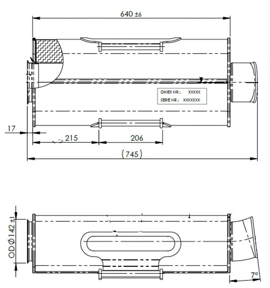 Silenziatore terminale per Scania - 6LC001