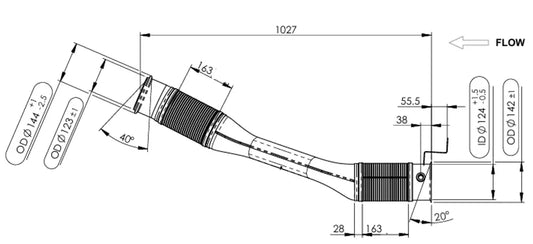 Tubo con flessibile per Scania - 6LE012