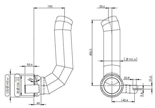 Tubo di scarico per Scania - 6LG021