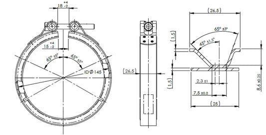 Fascetta a V per Scania - 6LL034