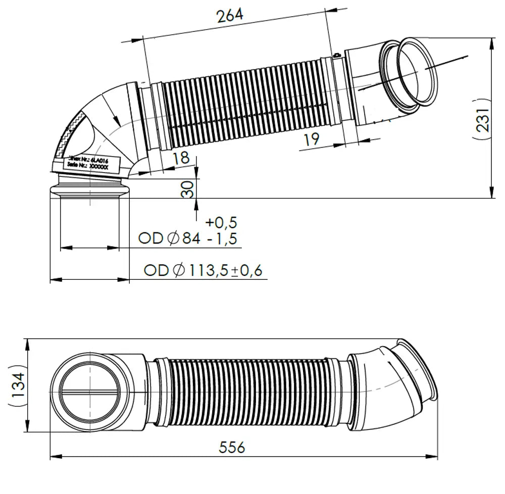 Tubo flessibile per Scania - 6LA016