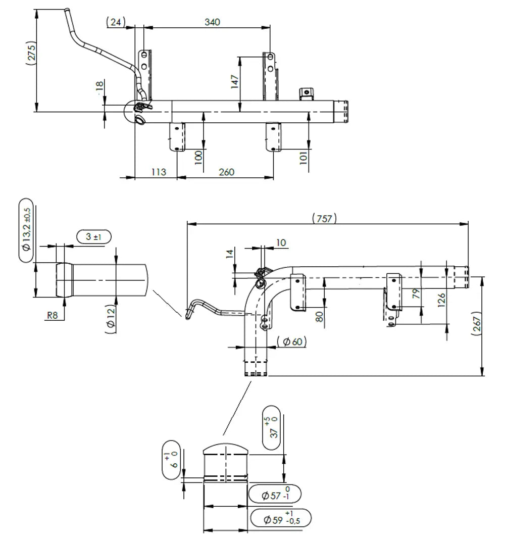 Tubo liquido di raffreddamento per Scania - 6LN012